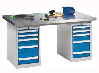 四抽双柜工作台BD-GZT-020